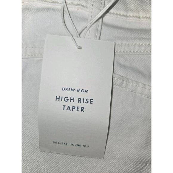 NWT! LUCKY BRAND Denim Drew Mom High Rise Taper Jean White Stretch 6/28R $119 - Picture 7 of 10